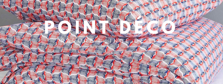 Point déco : housse de couette rouge et bleue
